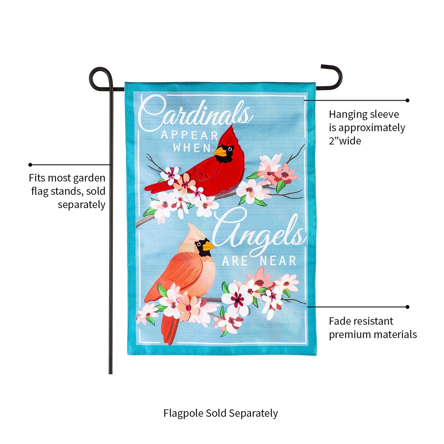 Angels are Near Garden Linen Flag