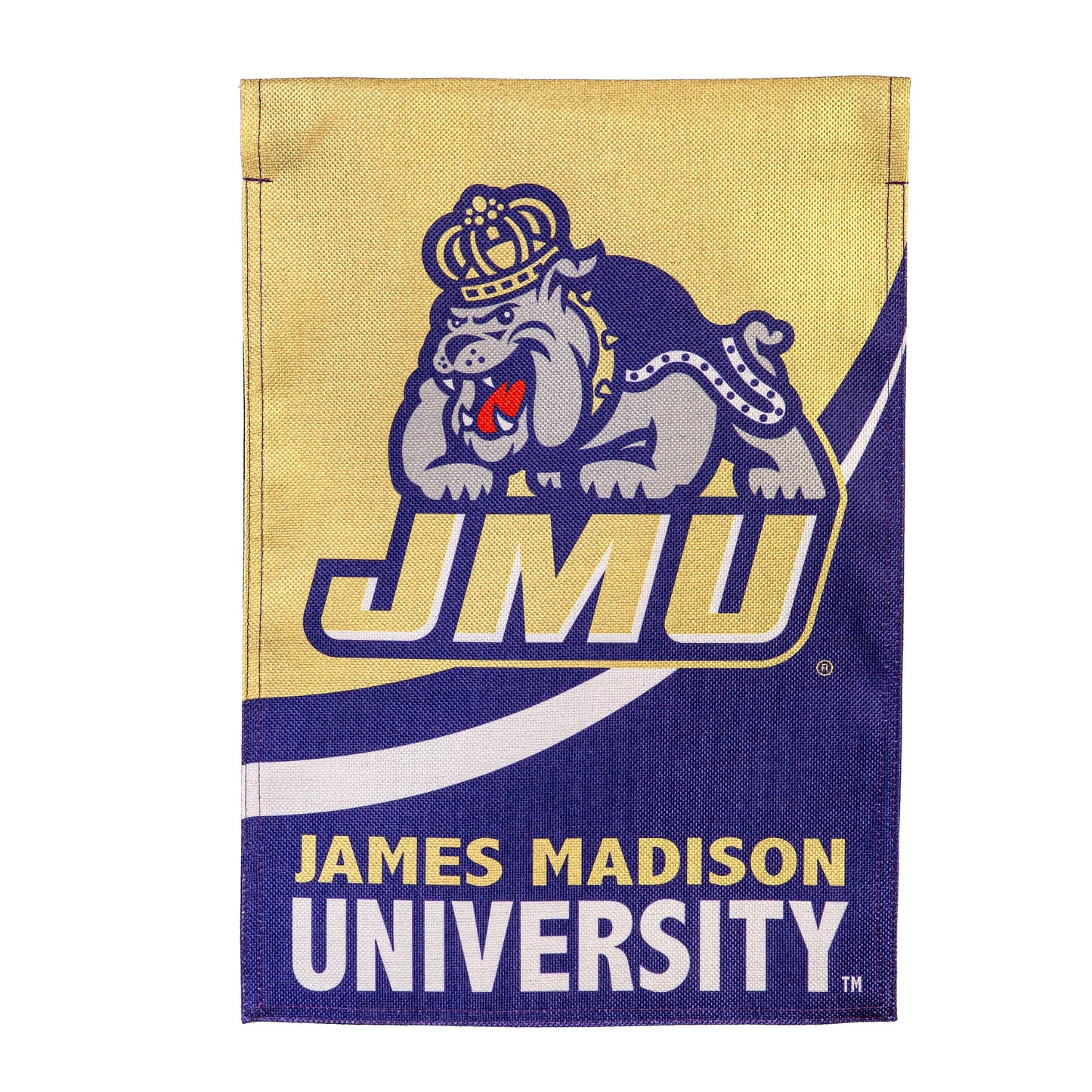 James Madison University Burlap Flag GDN Size