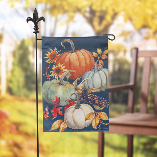 All Things Pumpkins Suede Garden Flag