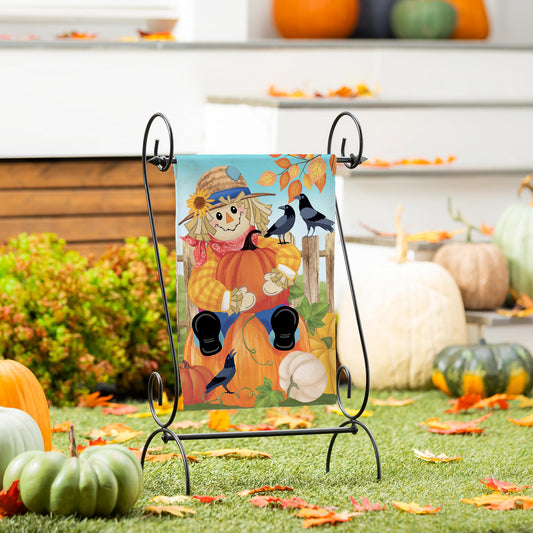 Friends & Scarecrow Suede Garden Flag