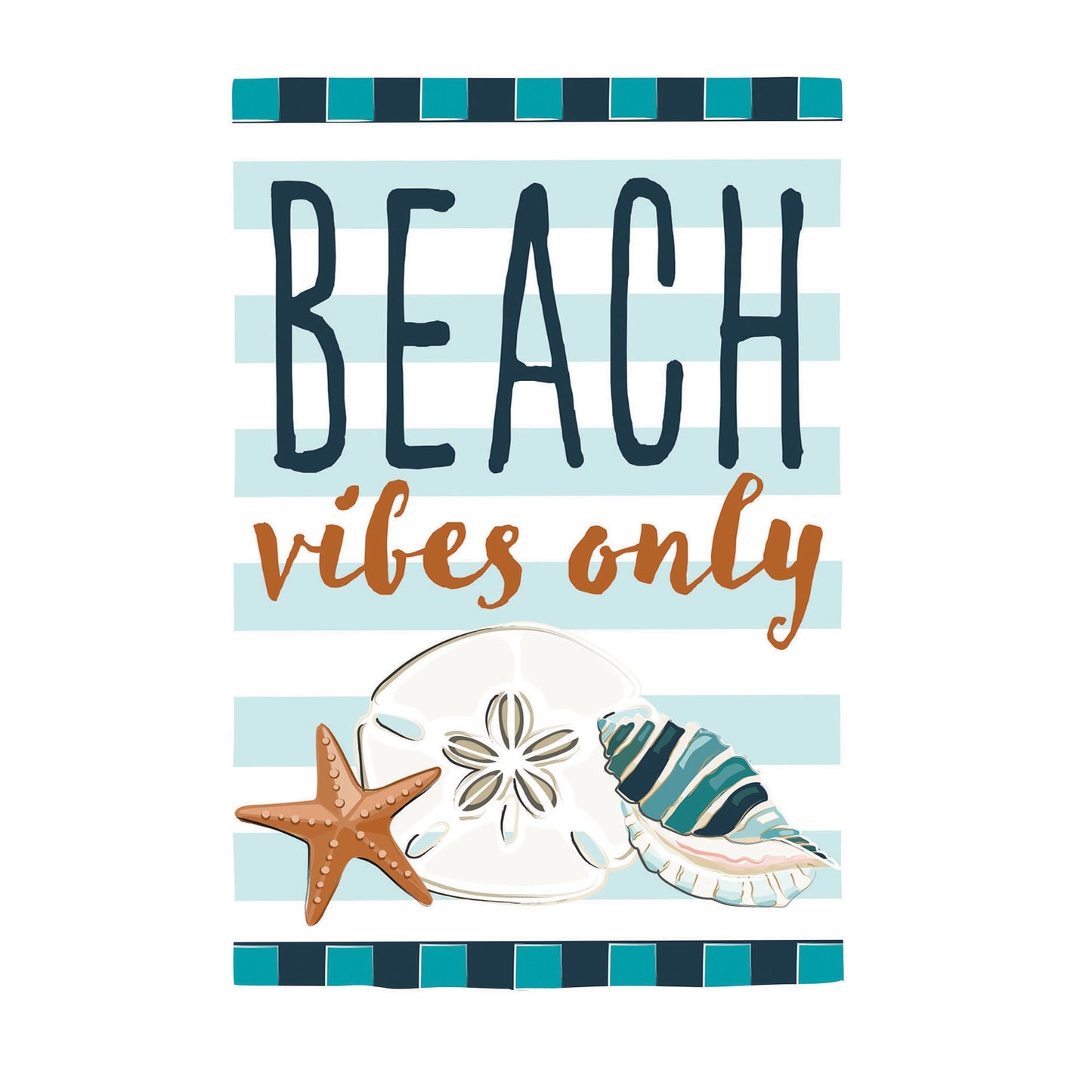 Beach Vibes Only Applique House Flag