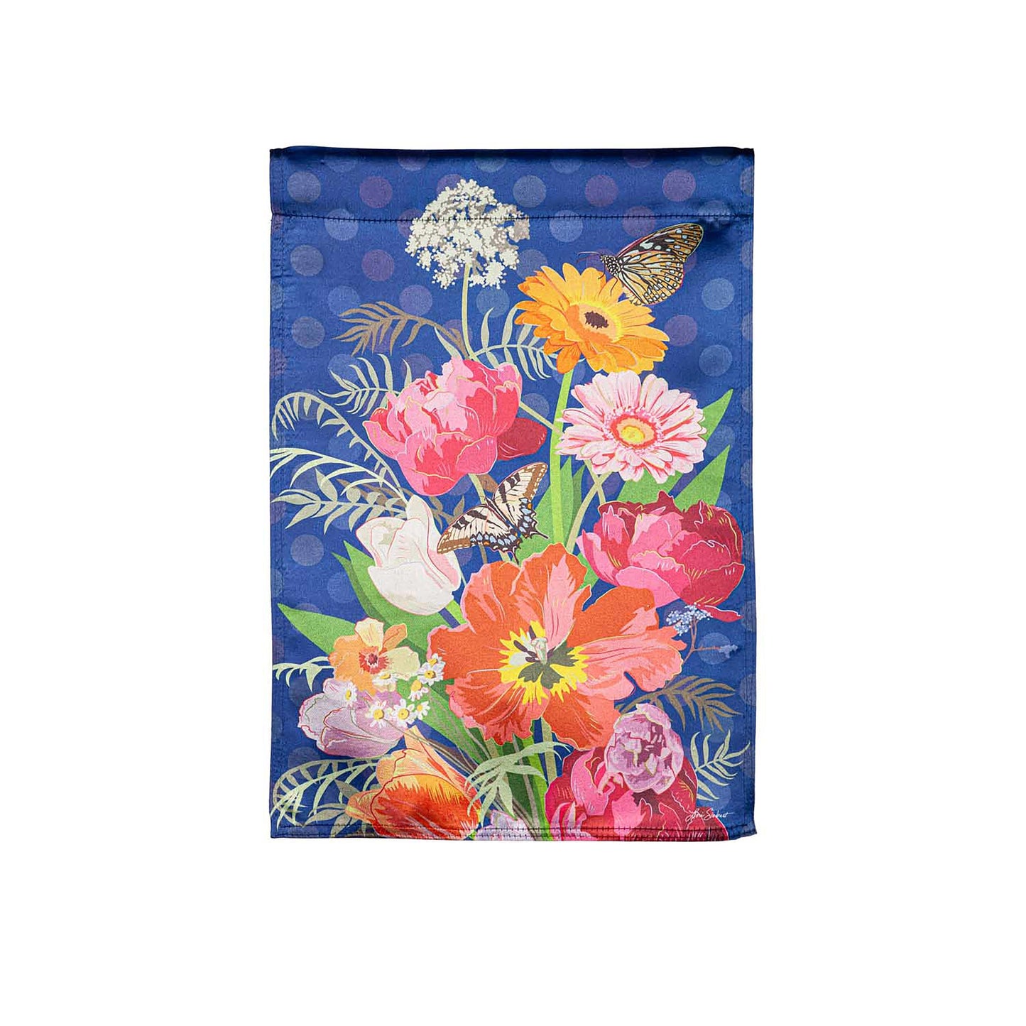 Bloom Boldly Lustre House Flag