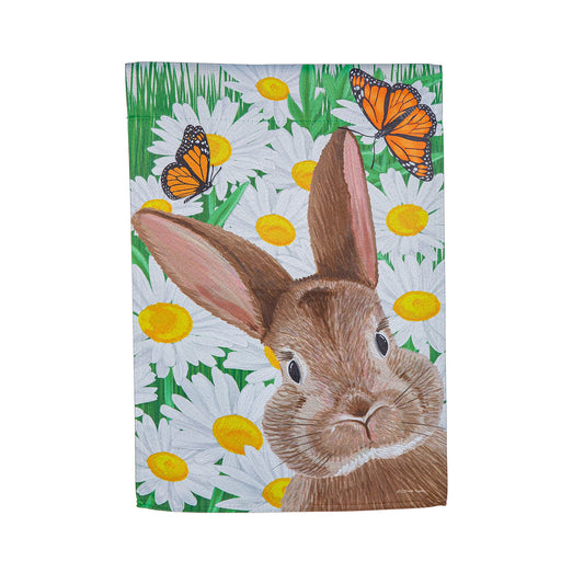 Hello Bunny Suede House Flag