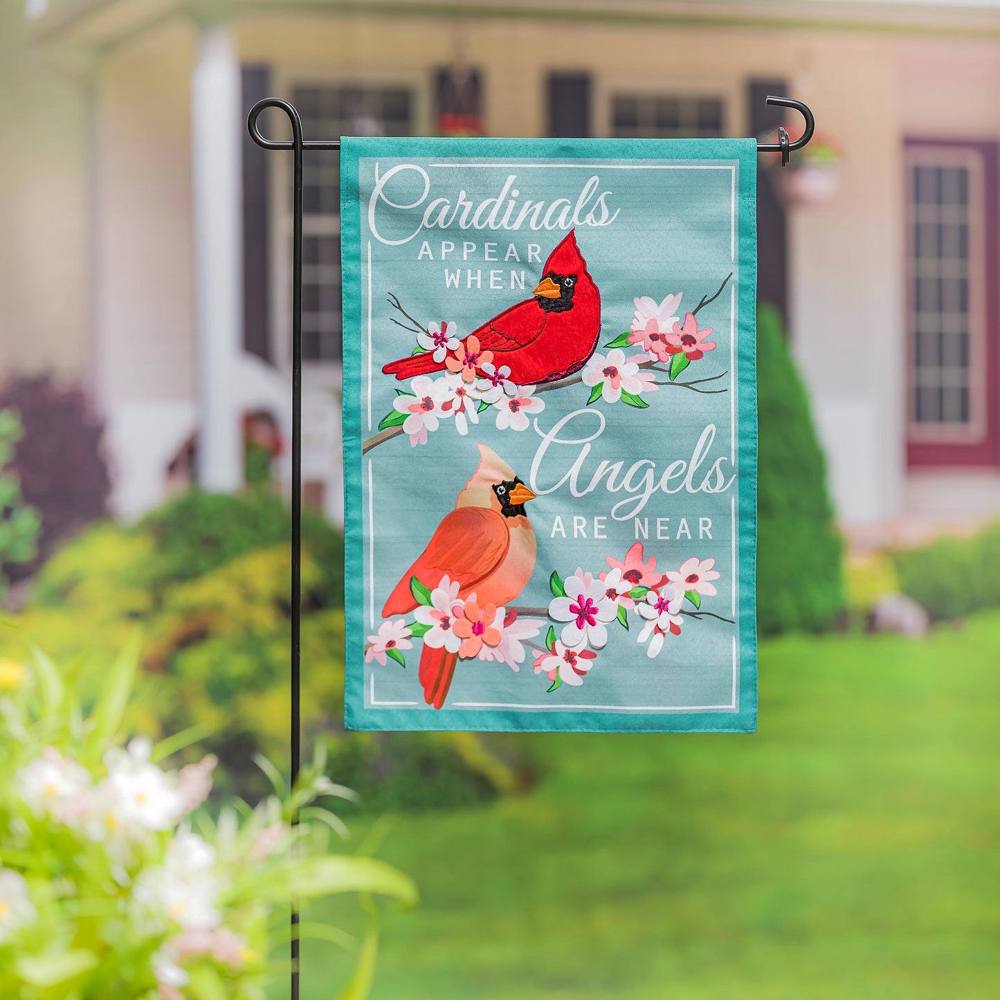 Angels are Near Garden Linen Flag
