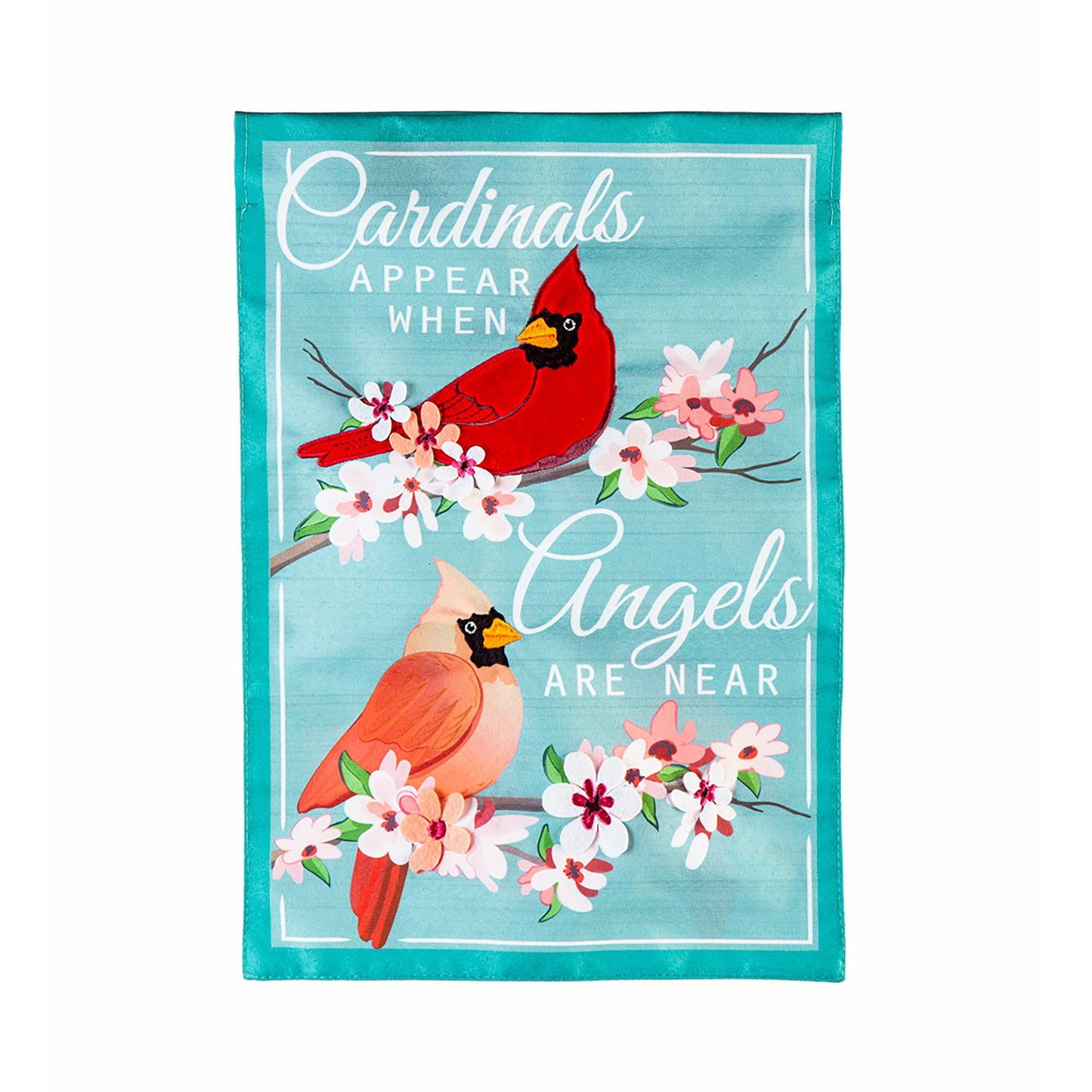 Angels are Near Garden Linen Flag