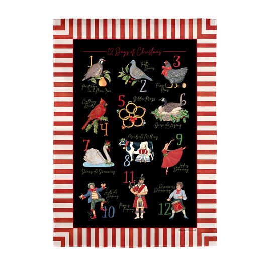 Holiday Count Down Suede Garden Flag