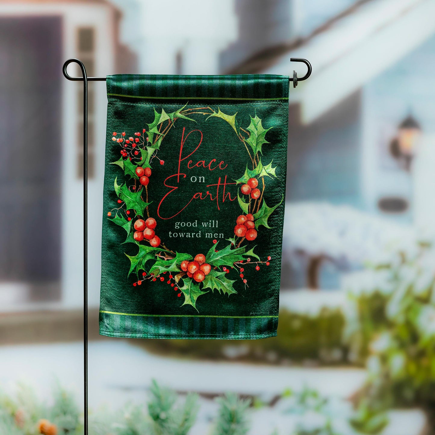 Peace on Earth Lustre Garden Flag