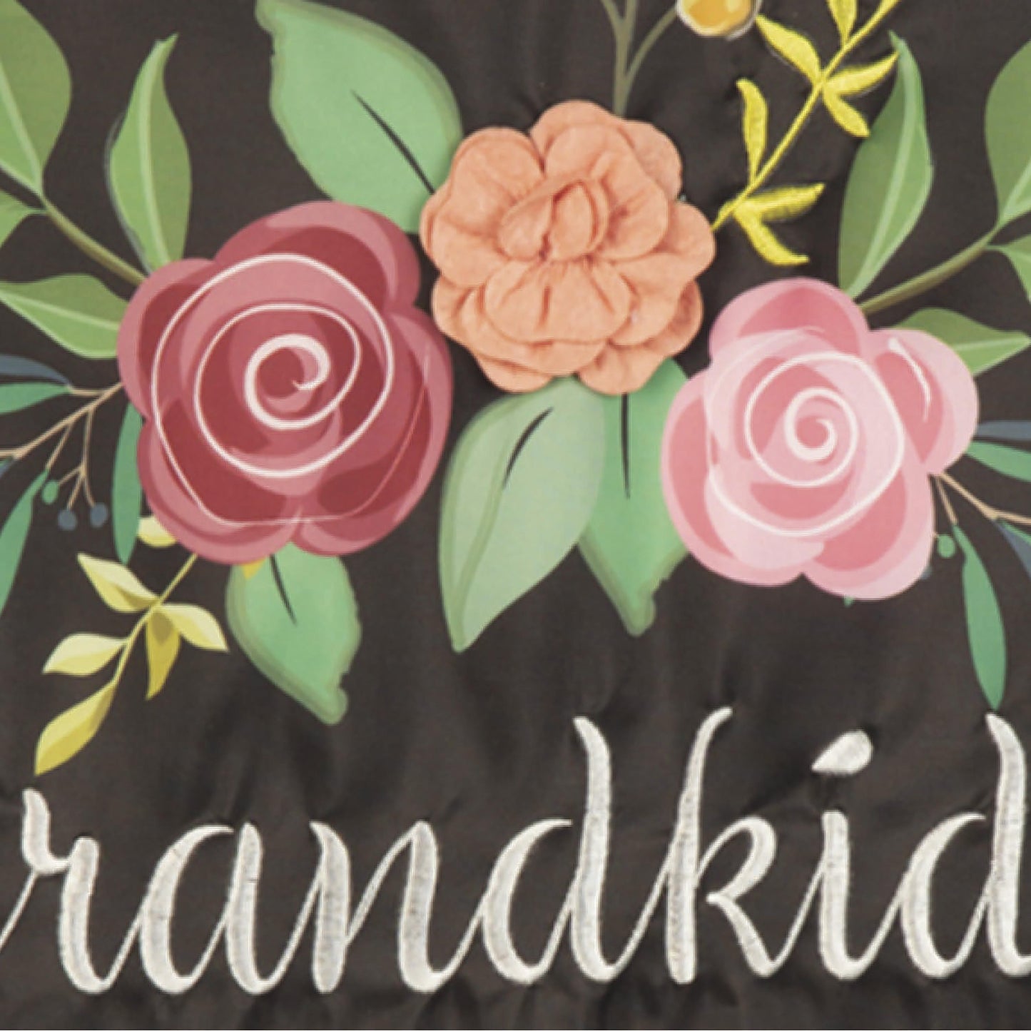 Grandkids Spoiled Here Applique Garden Flag