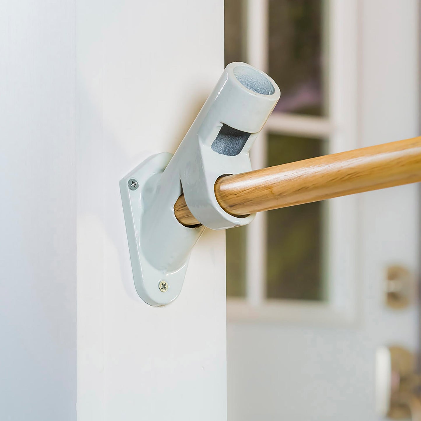 2-Position Cast Iron House Flag Bracket, White