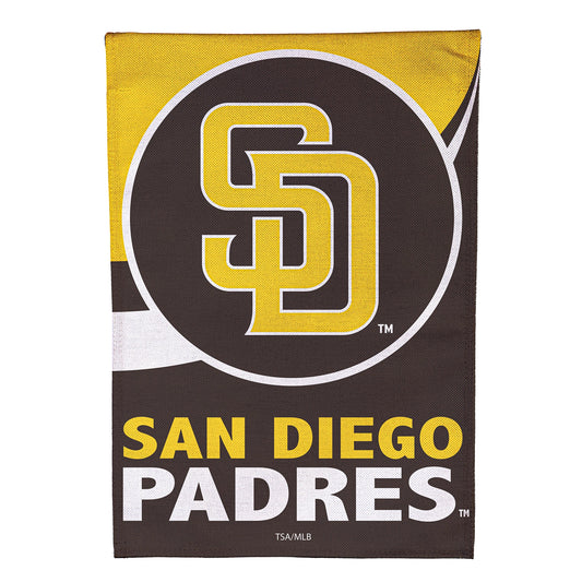 San Diego Padres Burlap Garden Flag