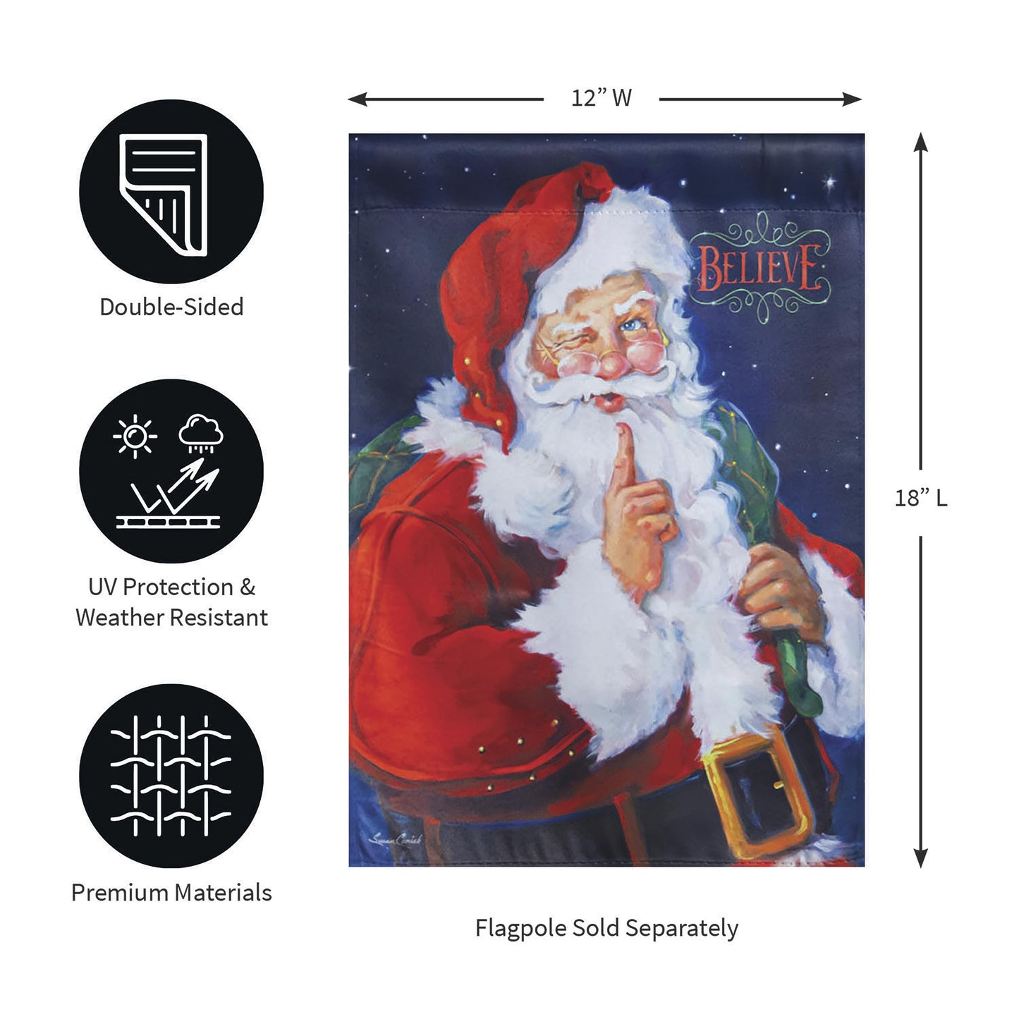 Believe Suede Garden Flag