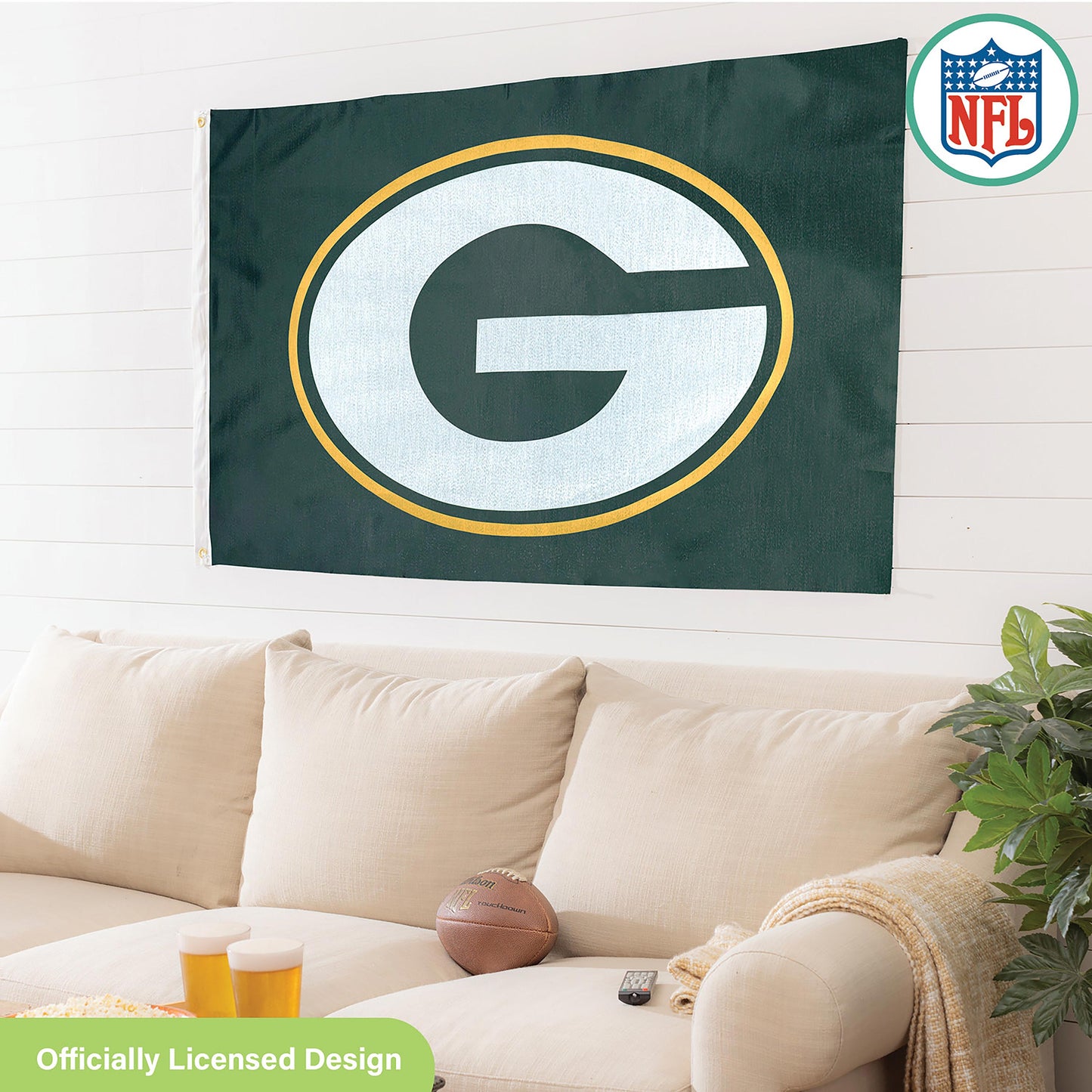 Green Bay Packers Single Sided Estate Flag with 2 Grommets, 3'x5'