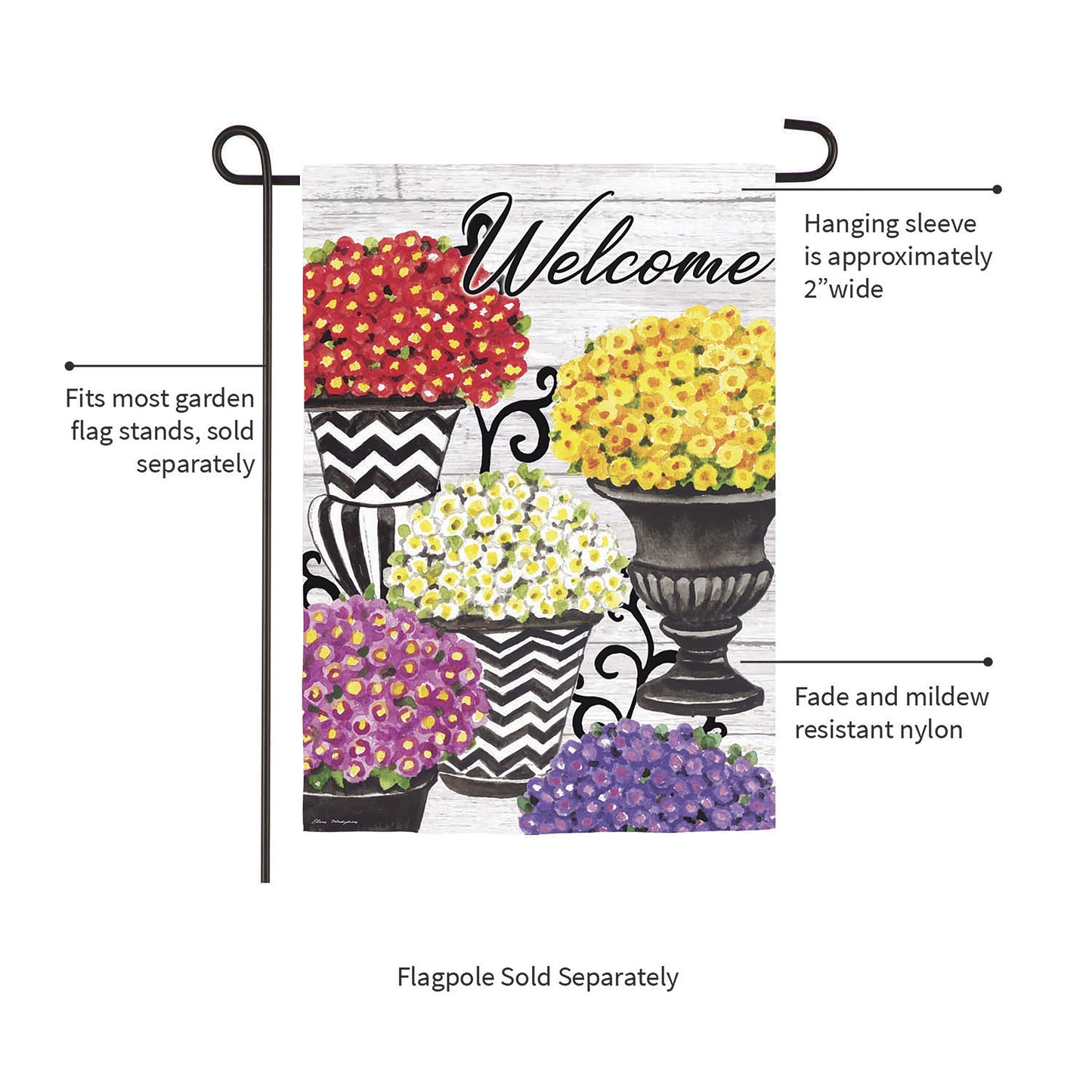 Fall Topiary Suede Garden Flag