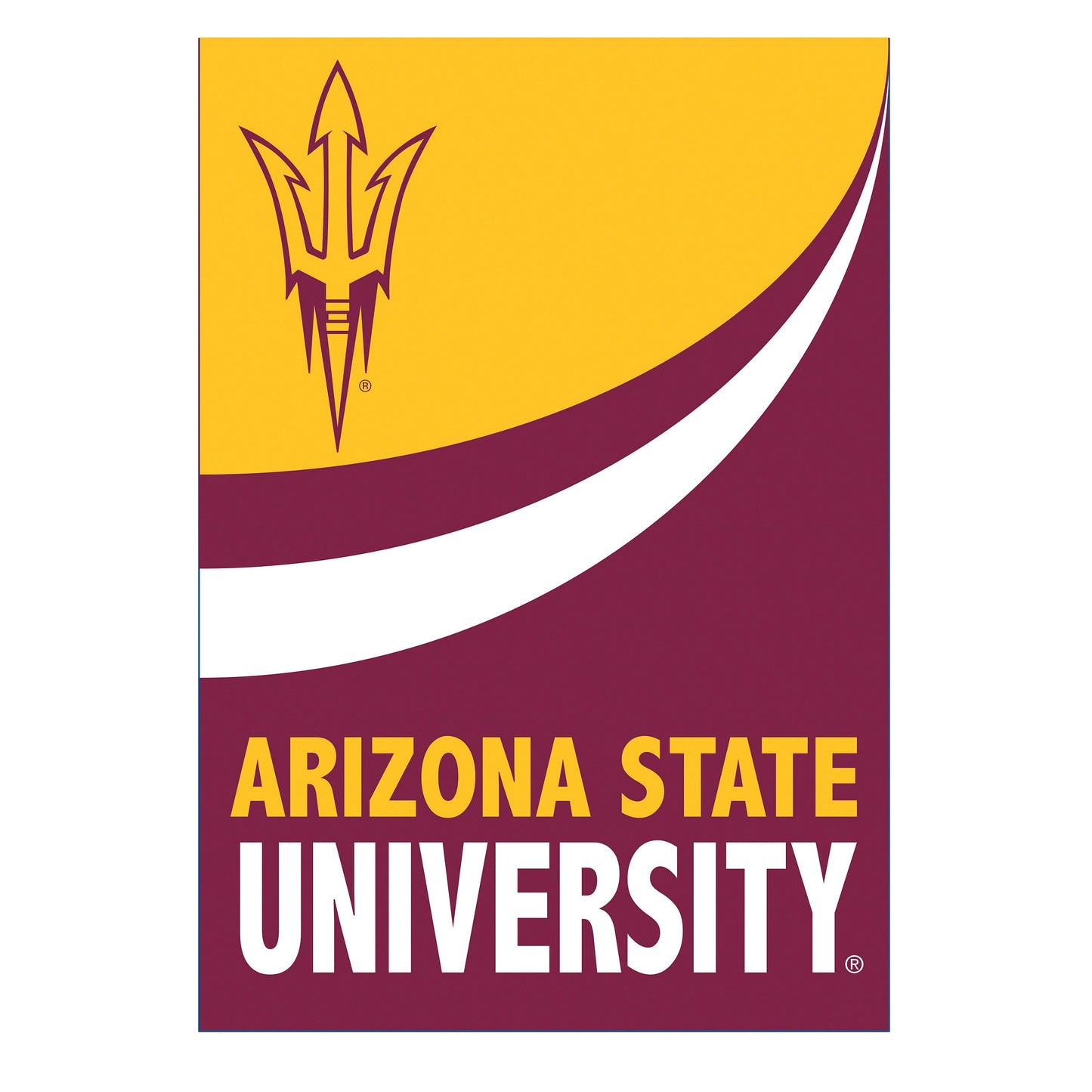 Arizona State University Burlap Flag GDN Size
