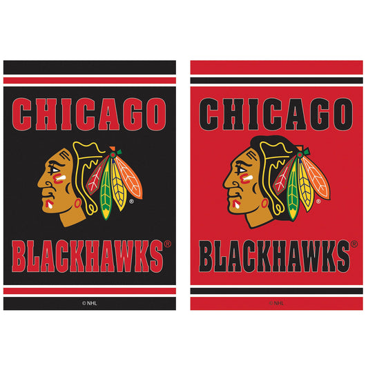 Chicago Blackhawks Embossed Suede House Flag