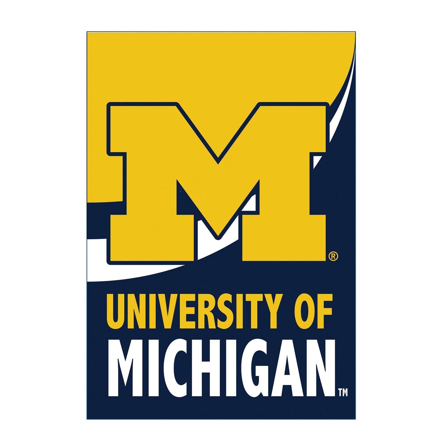 University Of Michigan Burlap House Flag