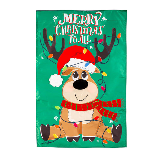 Merry Christmas to All Applique House Flag