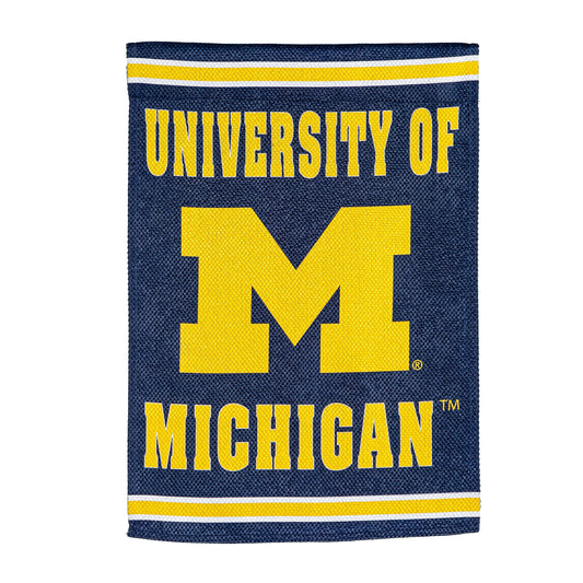 University Of Michigan Embossed Suede House Flag