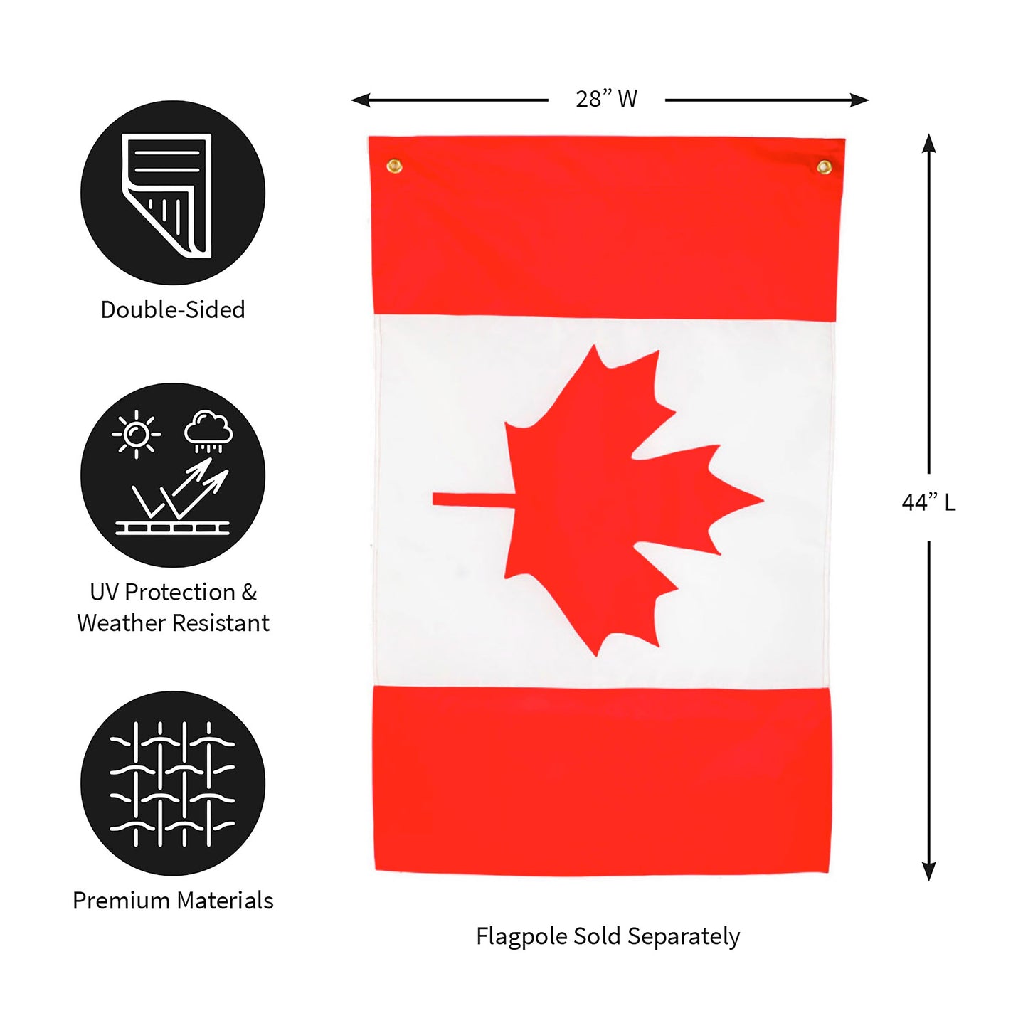 Canada House Applique Flag