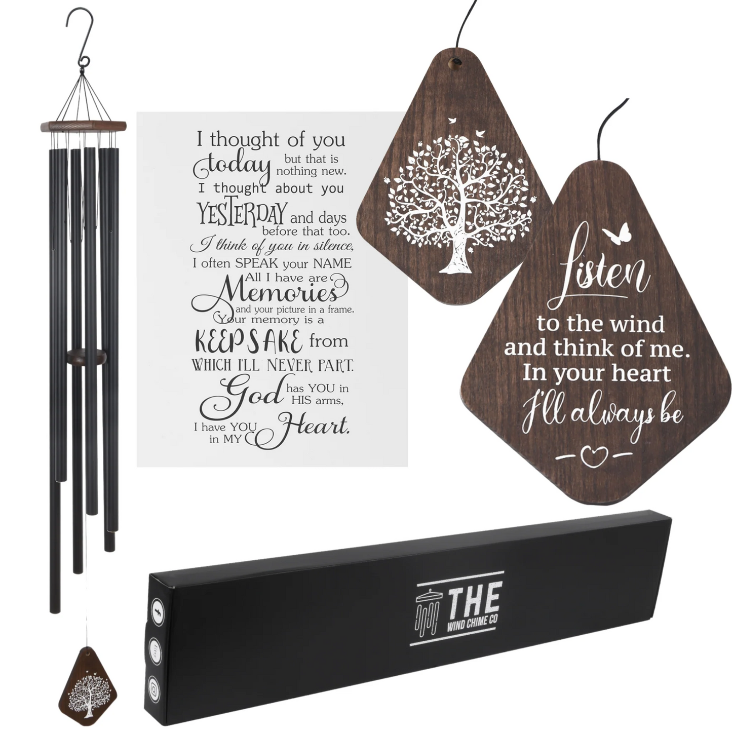 55" Serenity Large Deep Tone Memorial Wind Chime Church Bells, Thoughtful Gift For Special Occasions or Reflections