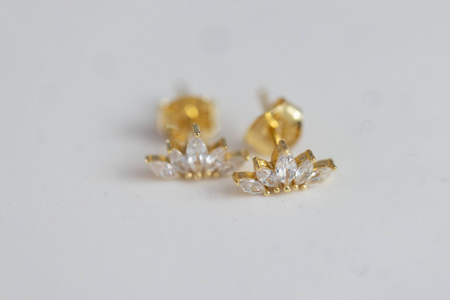 Crystal Crown Studs