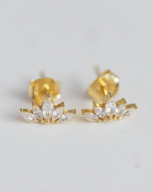 Crystal Crown Studs