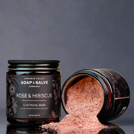 Clay Face Mask: Rose & Hibiscus