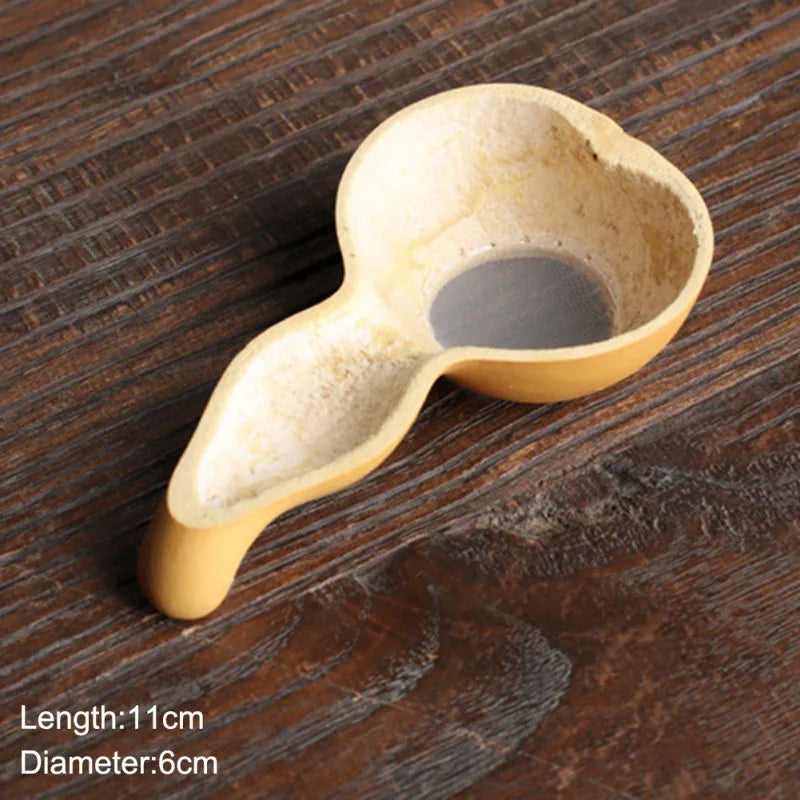 Elegant Bamboo Tea Strainer - Perfect for Your Tea Ceremony