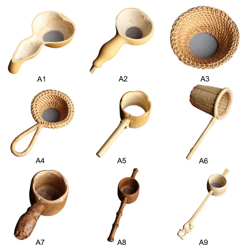 Elegant Bamboo Tea Strainer - Perfect for Your Tea Ceremony