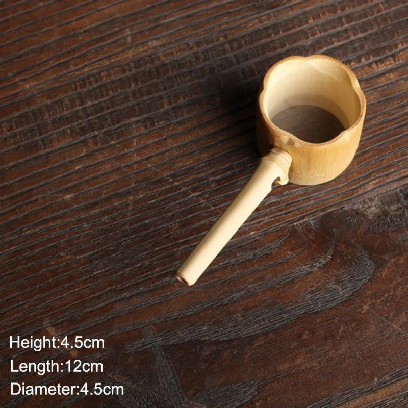 Elegant Bamboo Tea Strainer - Perfect for Your Tea Ceremony