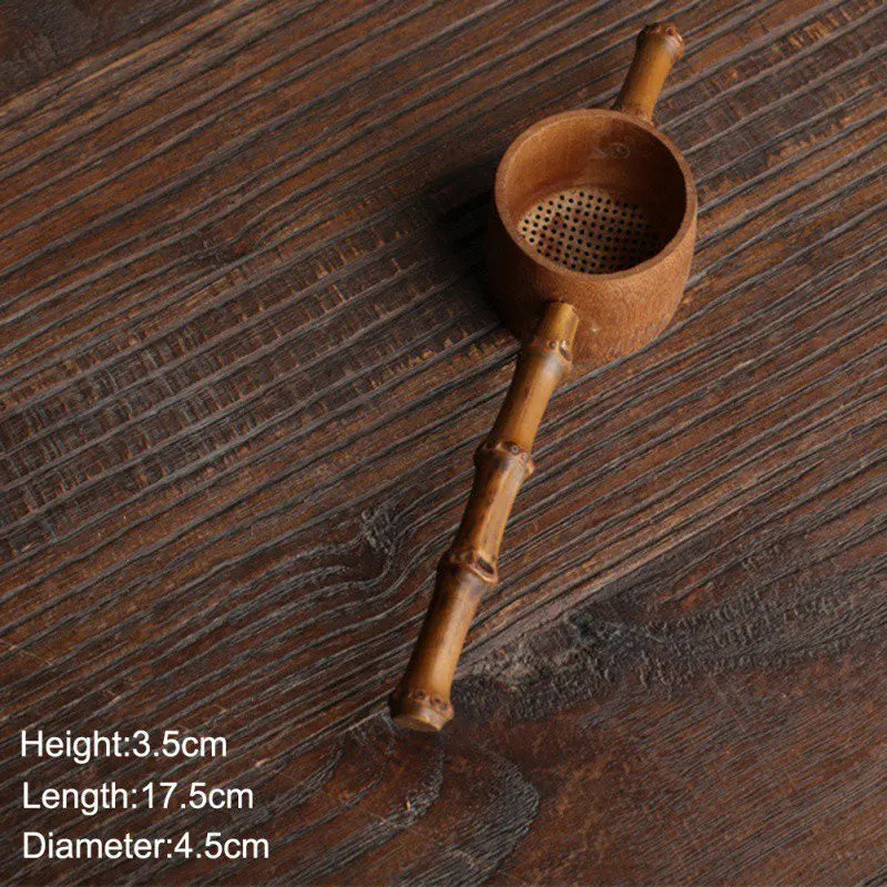 Elegant Bamboo Tea Strainer - Perfect for Your Tea Ceremony