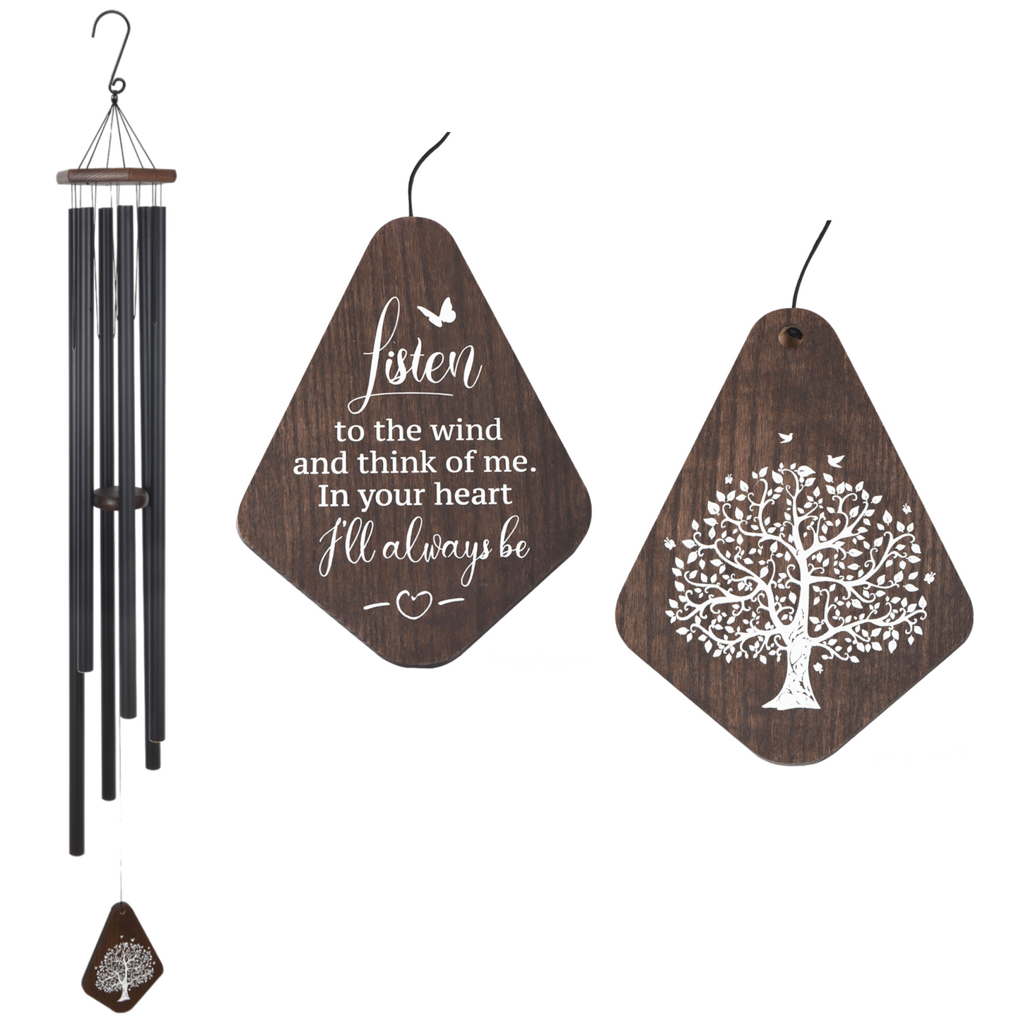 55" Serenity Large Deep Tone Memorial Wind Chime Church Bells, Thoughtful Gift For Special Occasions or Reflections