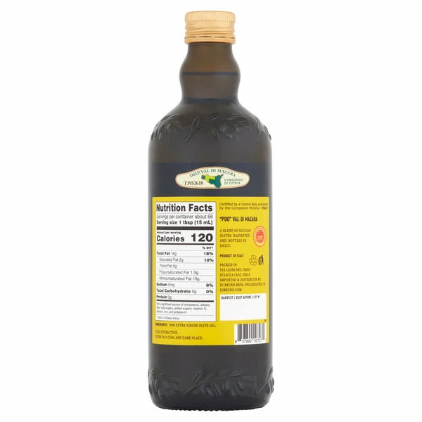 Sicilian Extra Virgin Olive Oil 1L Bottle