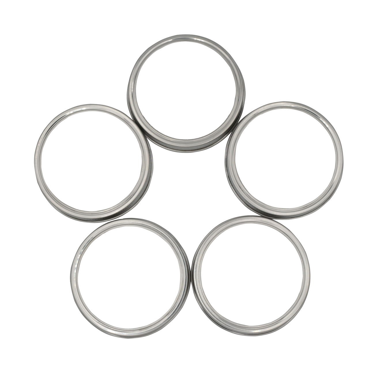 Rust Proof Stainless Steel Bands / Rings for Mason Jars 5 Pack