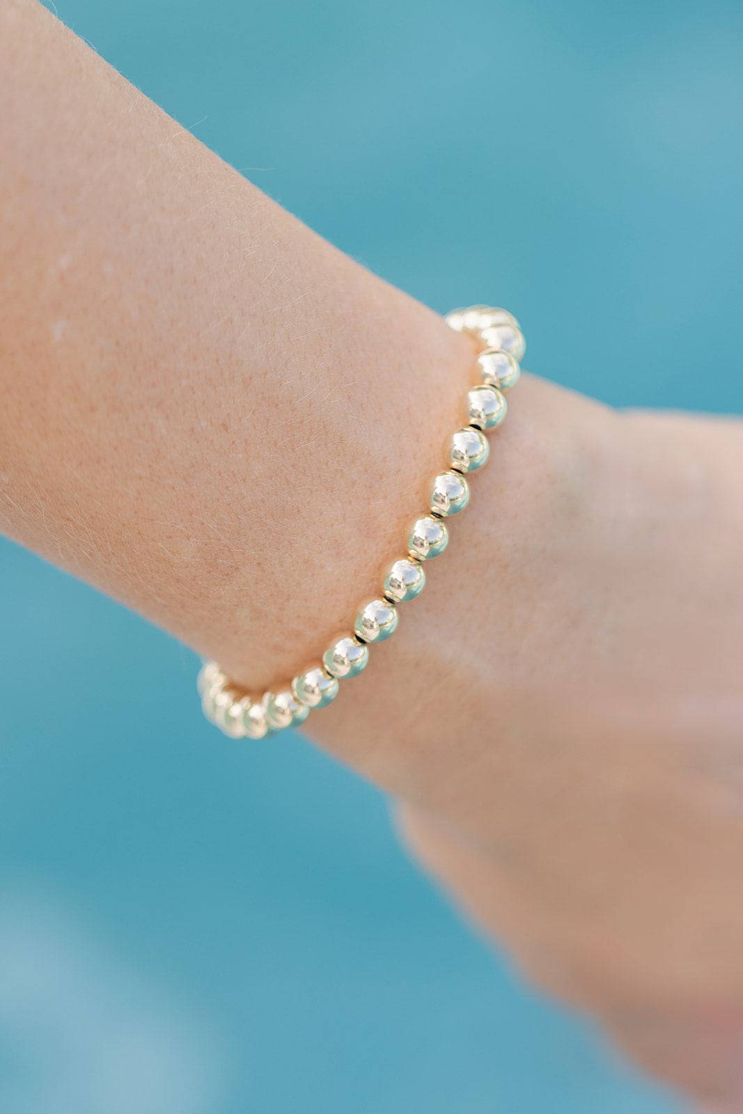 6mm gold ball bracelet