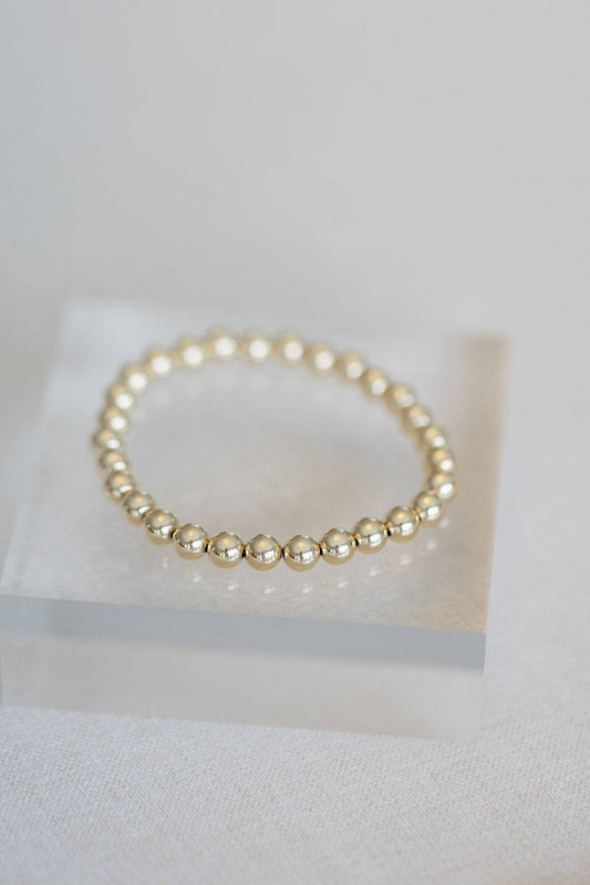 6mm gold ball bracelet
