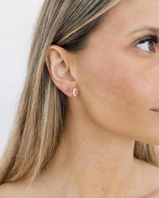 Gold Rainbow Studs