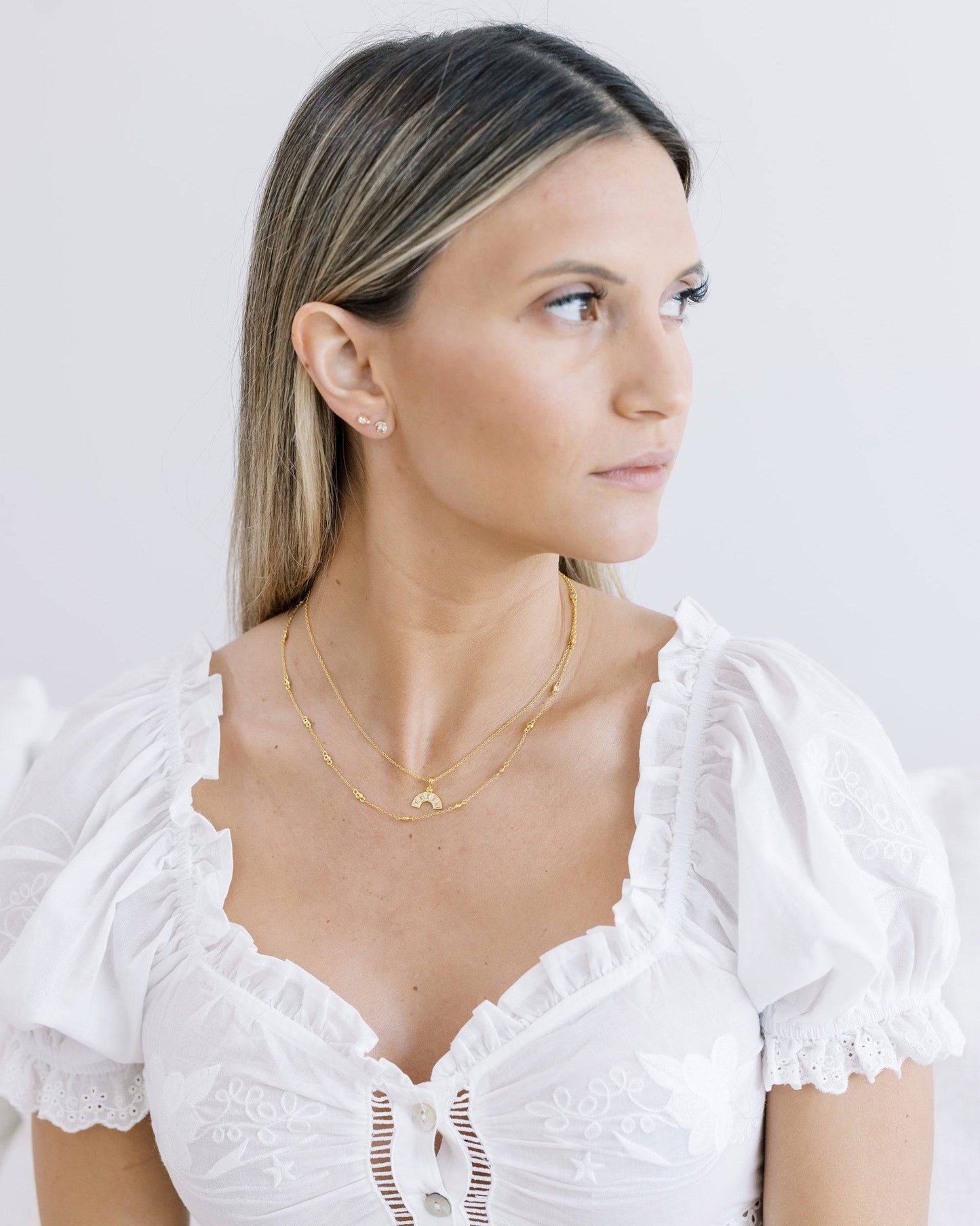 Crystal Flower Studs