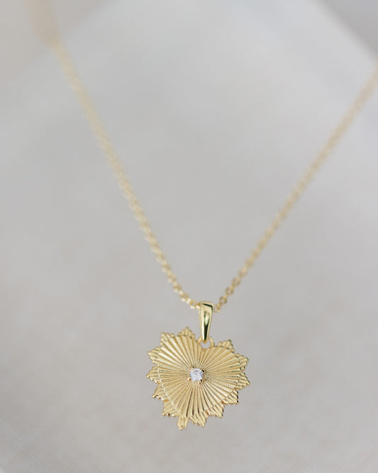 Gold Diamond Heart Necklace