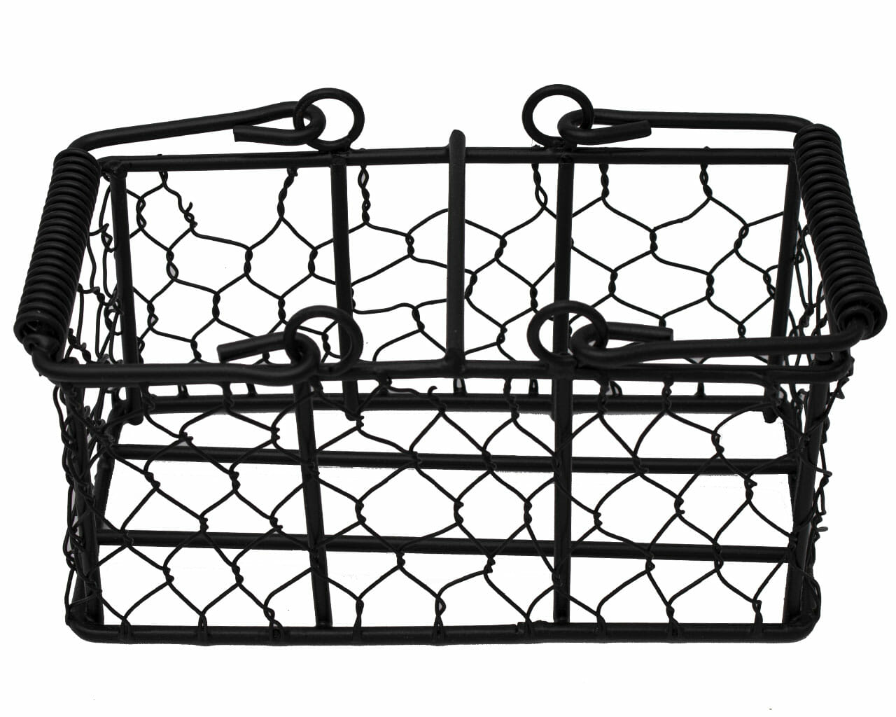 Chicken Wire Caddy for 2 Half Pint 8oz Mason Jars