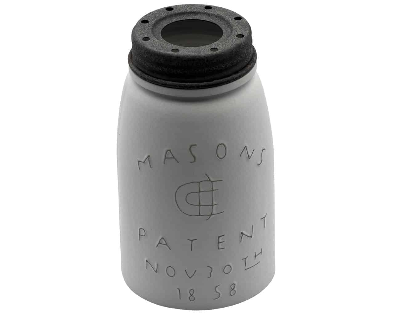 Frosted White Open Bottom Mason Jar Pendant Light Complete Kit