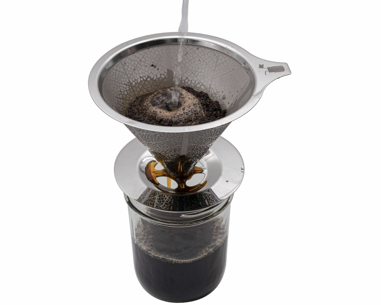 Pour Over Drip Coffee Stainless Steel Filter for Mason Jars