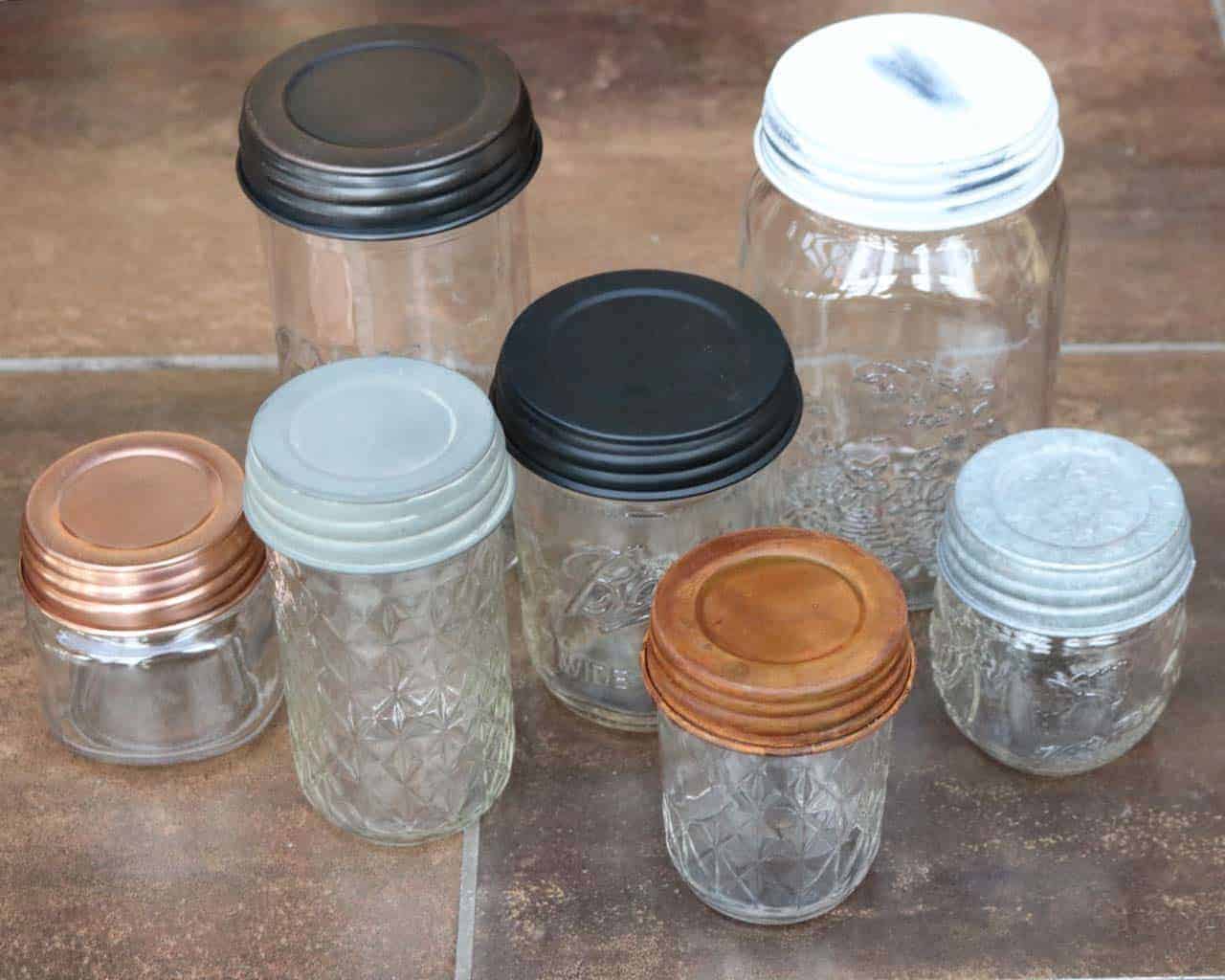 Barn Roof Zinc Vintage Reproduction Mason Jar Lids 4 Pack