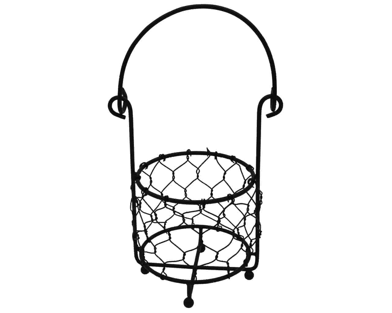 Single Pint Jar Caddy with Chicken Wire for Hanging or Carrying One Mason Jar