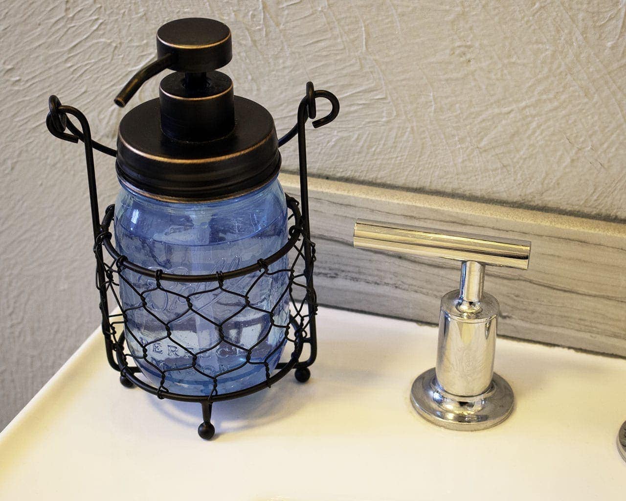 Oil Rubbed Bronze Soap Pump Lid Kit for Regular Mouth Mason Jars