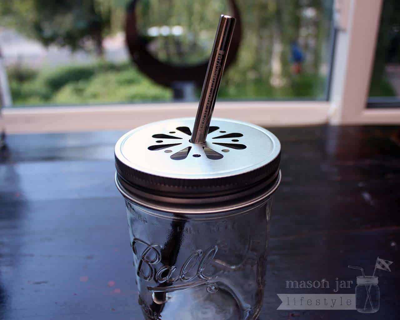 Medium Safer Rounded End Stainless Steel Straw for Pint Mason Jars