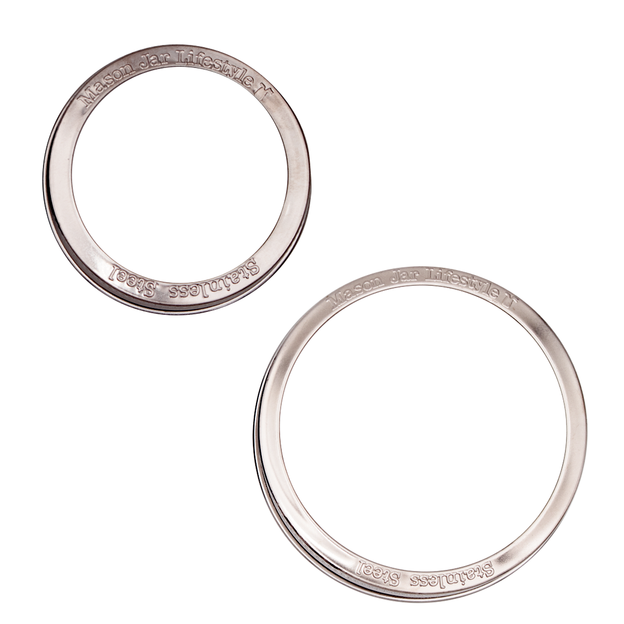 Rust Proof Stainless Steel Bands / Rings for Mason Jars 5 Pack