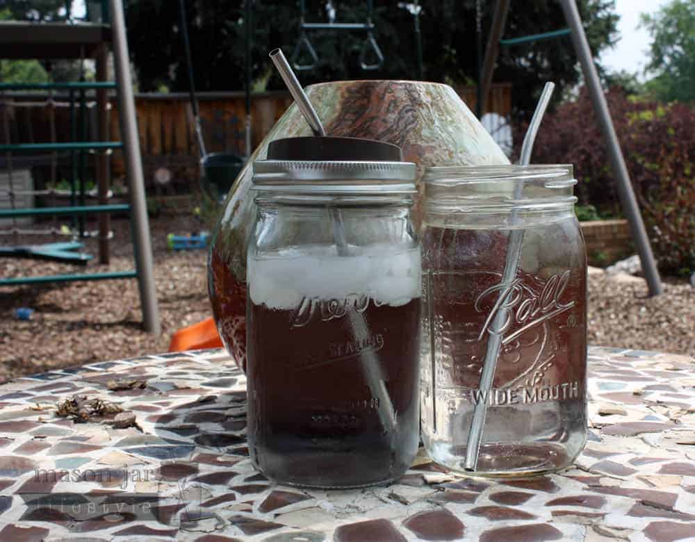 Long Thin Bent Stainless Steel Straw for Quart Mason Jars