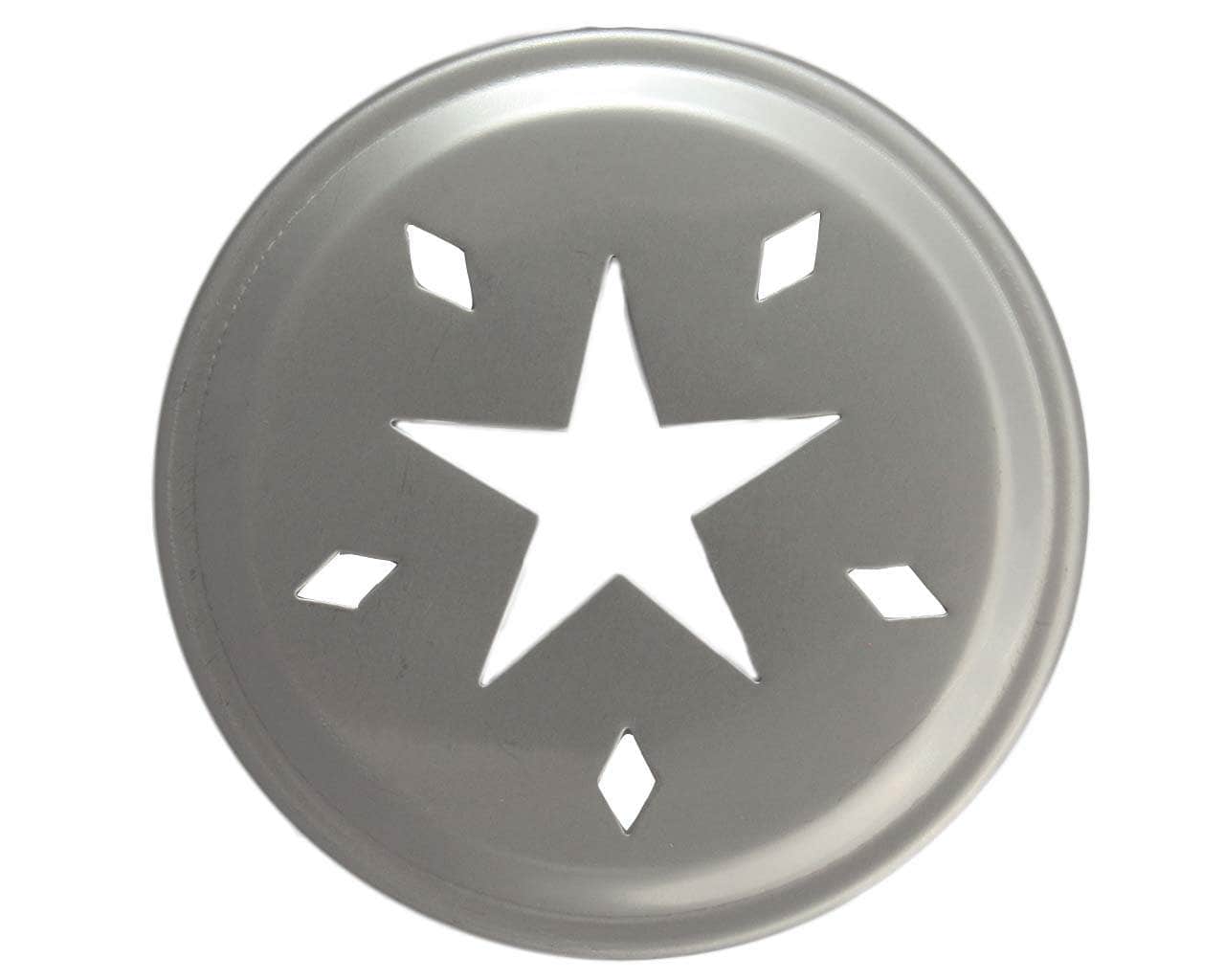 Star Cutout Stainless Steel Lid Inserts for Regular Mouth Mason Jars 10 Pack