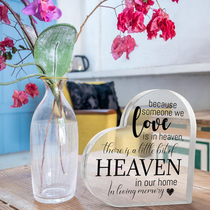 Acrylic Memorial Heart - Heaven In Our Home